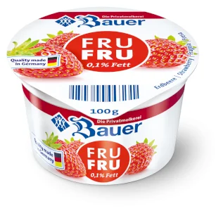 Bauer Fru Fru 0.1% Fat Yoghurt 100g // Privatmolkerei Bauer GmbH & Co. KG