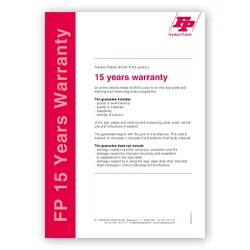15 Years Warranty on coloured through signs // Franken Plastik GmbH