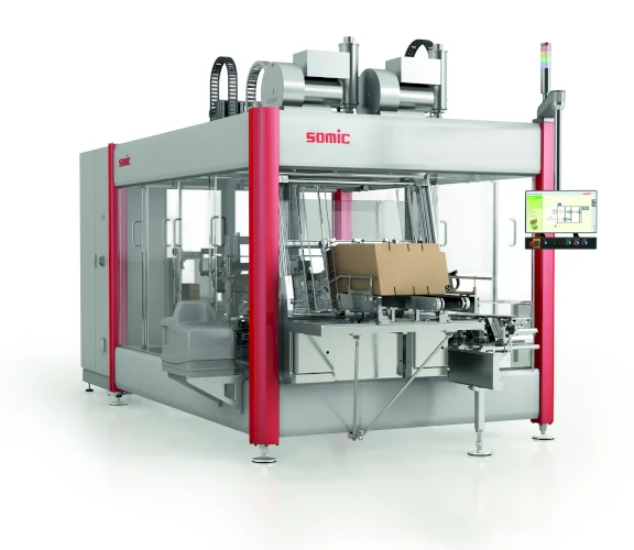 Wraparound Packer SOMIC 424 W3 for single-component packaging // SOMIC Verpackungsmaschinen GmbH & Co. KG