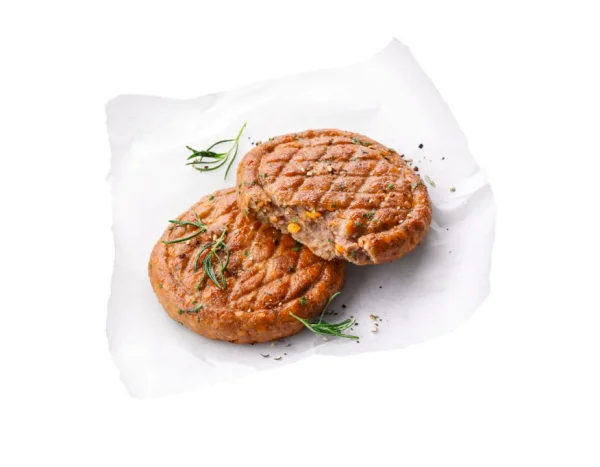 All-in compounds for plant-based burgers and more: firm, juicy, meat-like bite, versatile use // Planteneers GmbH