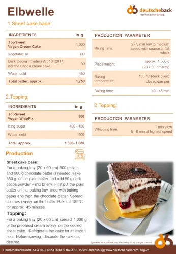TopSweet Vegan Cream Cake - marble cake with topping // DeutscheBack GmbH & Co. KG