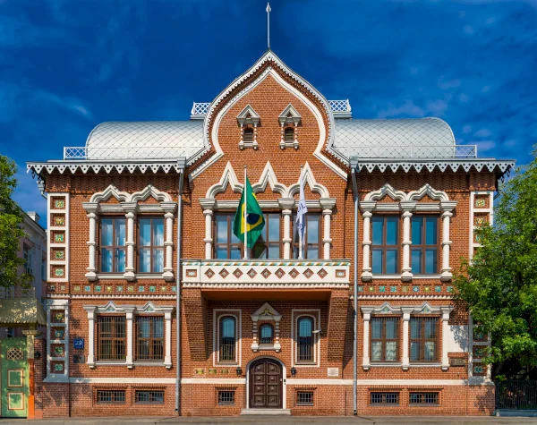 Embassy of Brazil (Tsvetkov Mansion) in Moscow.
Roof covering by RHEINZINK prePATINA blue-grey  // RHEINZINK GmbH & Co. KG 