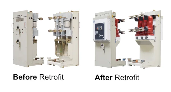 This is one of more than 250 different retrofit solutions to modernize and upgrade old switchgear.