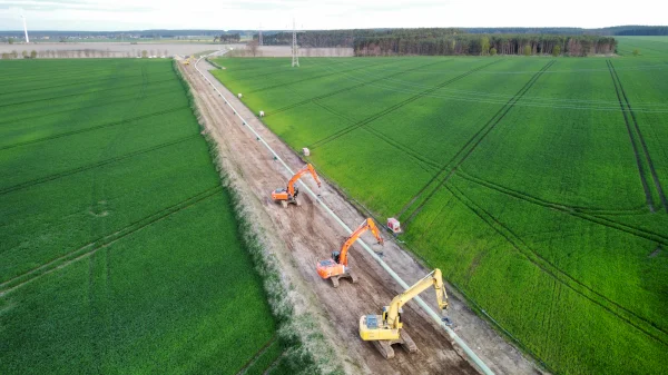 Trenchless installation of a GRP coated pipeline in Germany // TDC International