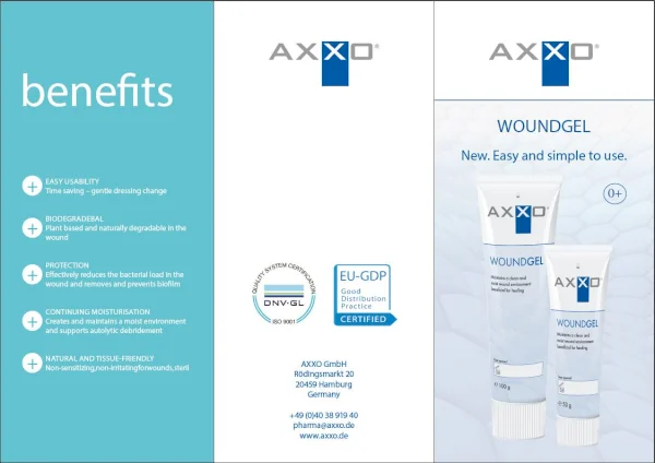 AXXO WOUNDGEL LEAFLET - advanced wound care // AXXO Import und Export GmbH