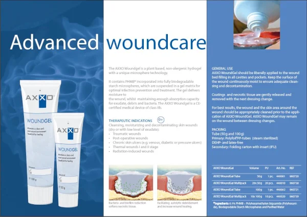 AXXO WOUNDGEL LEAFLET - advanced wound care // AXXO Import und Export GmbH