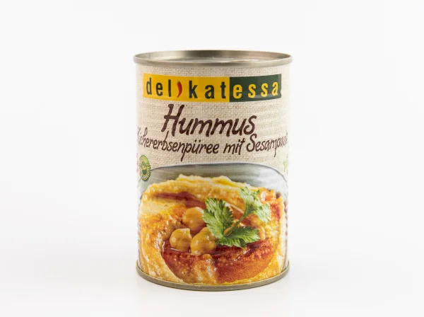 Hummus in tin