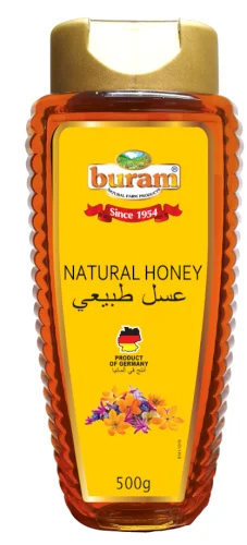 Buram Natural Honey 500g squeezable PET // Buram Honey Germany
