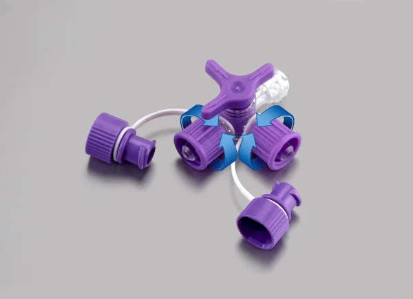 danumed® Stopcock, enteral 3-way valve with ENFit® / ENSwivel® connectors