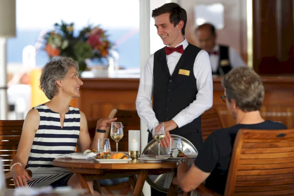 The crew creates a wonderfully relaxed atmosphere and yet provides impeccable service